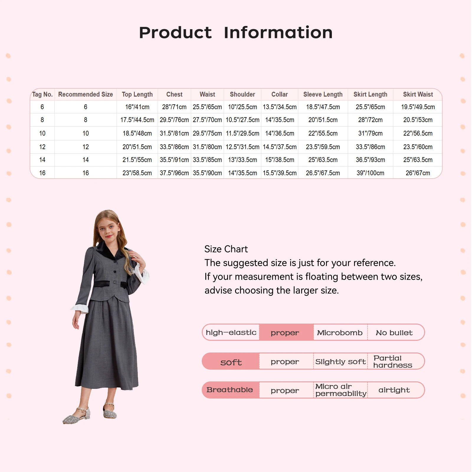 معطف تنكري رائد للمربية الفيكتورية للفتيات الصغيرات مع بدلة تنورة لحفلات الهالوين الكلاسيكية التاريخية