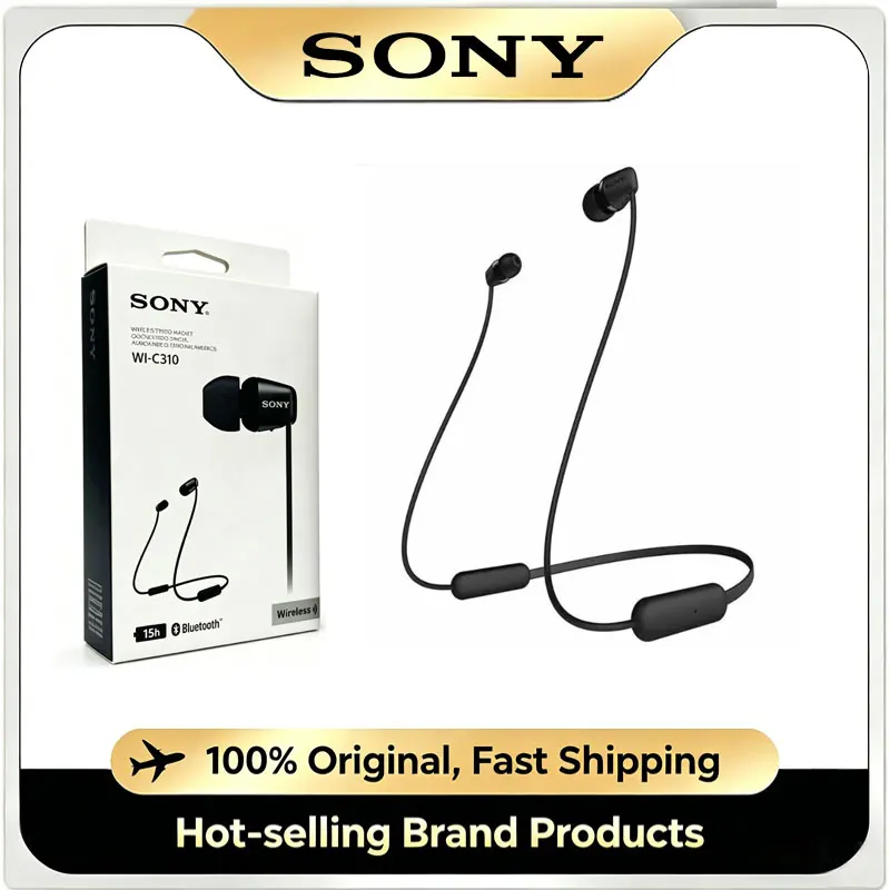 SONY WI-C310 Wireless In Ear Stereo Bluetooth Earphones Magnetic Headset with Microphone for IPhone/Samsung Sports Headset