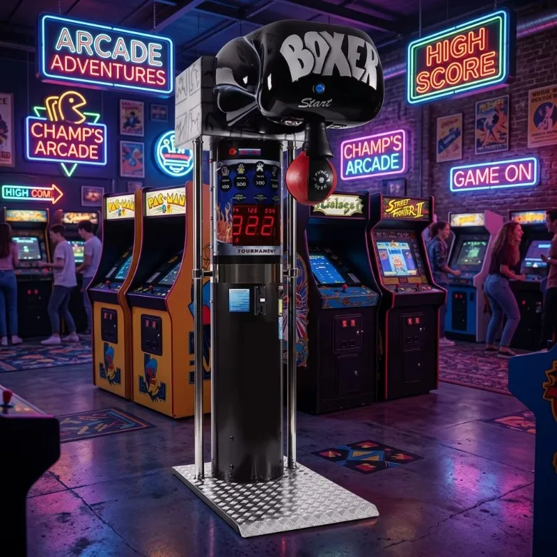 Latest Design Big Punch Boxing Arcade Game Console Coin Operated State-of-the-art Indoor Outdoor Entertainment Machine