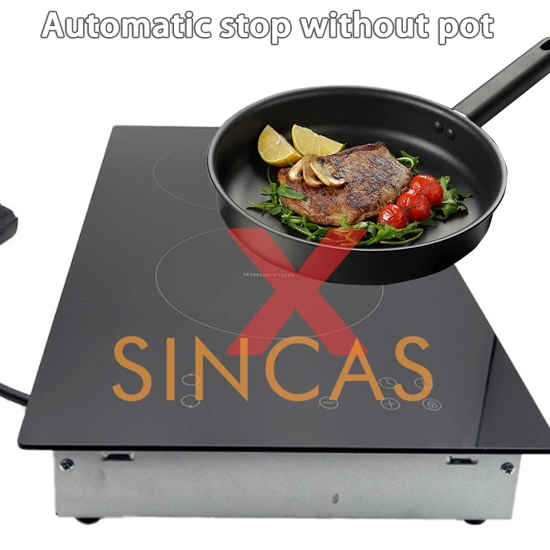 Double-Headed Electric Induction Cooktop Stove Hob Built-in Cooker220V Sensor Touch Control Magnetic Cooker Hot Plate