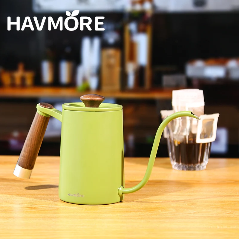 600ml Goose Neck Long Mouth Coffee Pot Stainless Steel Coffee Maker Drip Tea Pot Pour Over Espresso Coffee Kettle Product