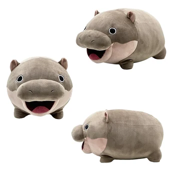 El más nuevo Stock, juguetes de peluche Moo Deng, animales de dibujos animados, hipopótamo, almohada de peluche suave, muñeca para regalo de niños