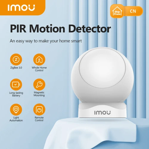 Imagen 1 del producto IMOU-minidetector de movimiento PIR inteligente, dispositivo con Control remoto, automatización de luz Zigbee, batería de larga duración, rotación de 360 °, Smart Life