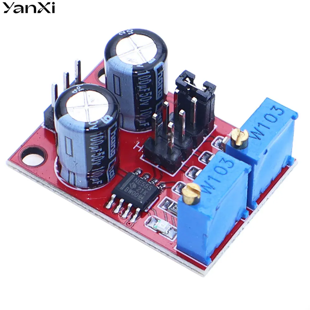 YanXi 1/2/5PCS NE555 Pulse Frequency Duty Cycle Adjustable Module Square Wave Signal Generator 5V-12V Stepper Motor Driver