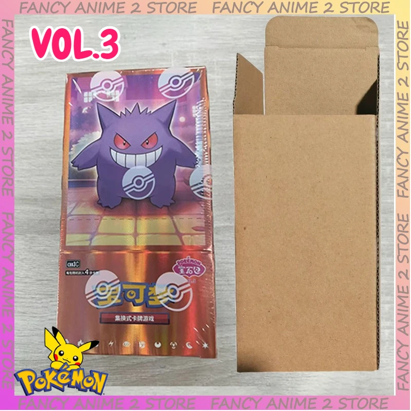 

Официальный спрощенный китайский пакет драгоценных камней Pokemon Vol.3 Vol.2 Edition карты аниме Pokemon PTCG торговые сумки с драгоценными камнями собранные игровые игрушки