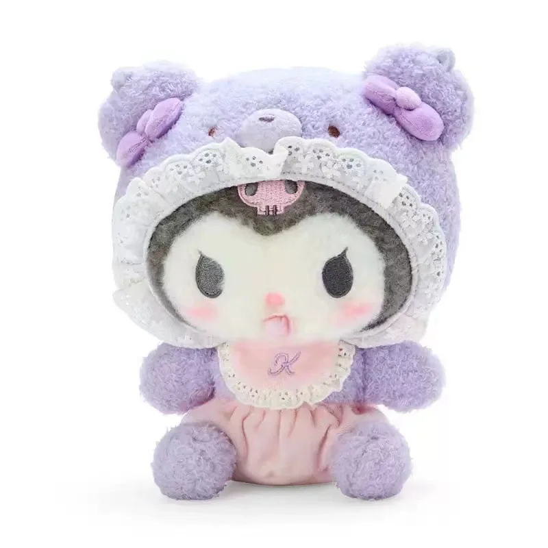 20 CM Anime Hello Kitty Kuromi My Melody Cinnamoroll cosplay cross-dressing cartone animato bambola di peluche cuscino imbottito in cotone PP regalo