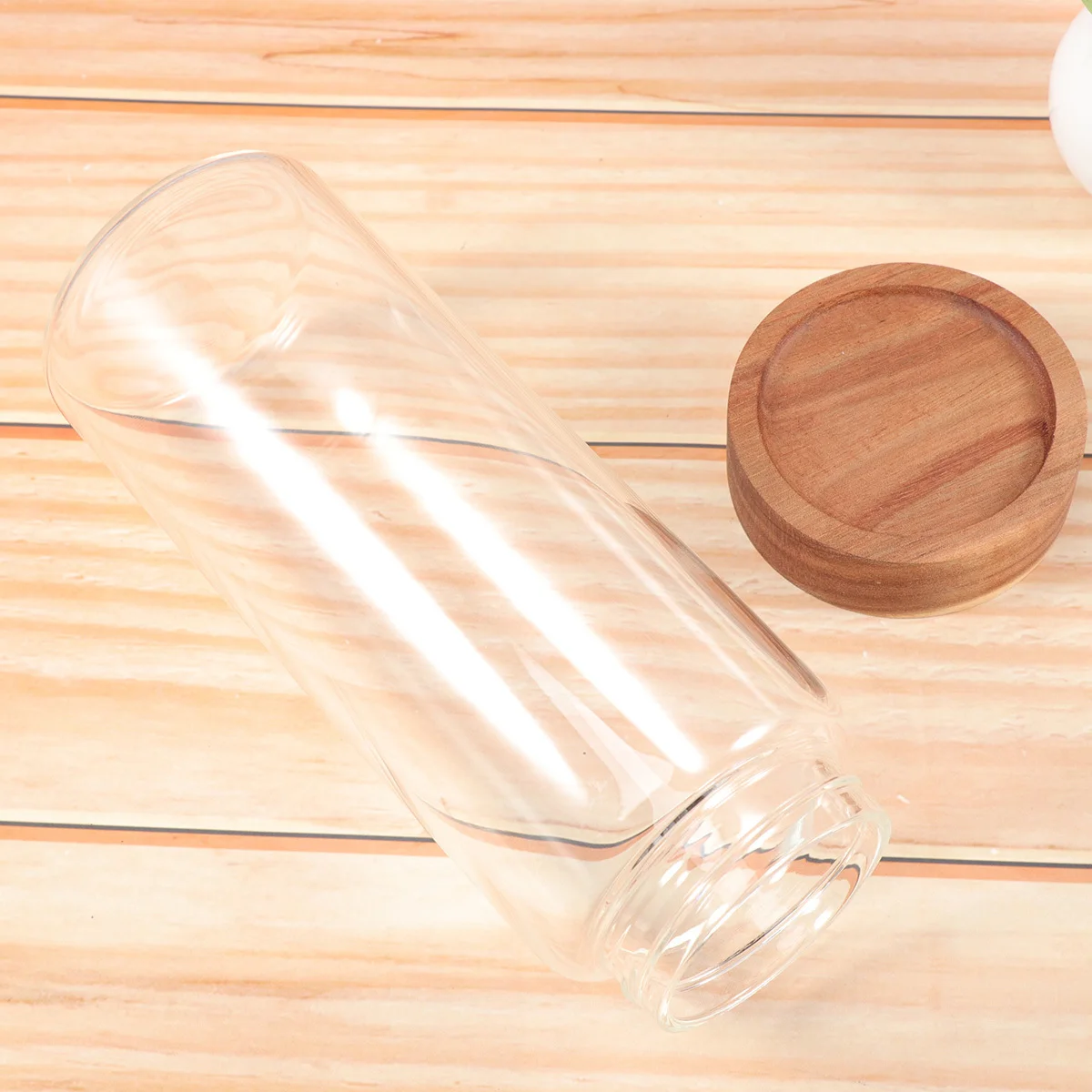 

Glass Sealed Box 800Ml 80X200Mm Transparent Food Storage Container Kitchen Jar For Home Restaurant Hotel Use