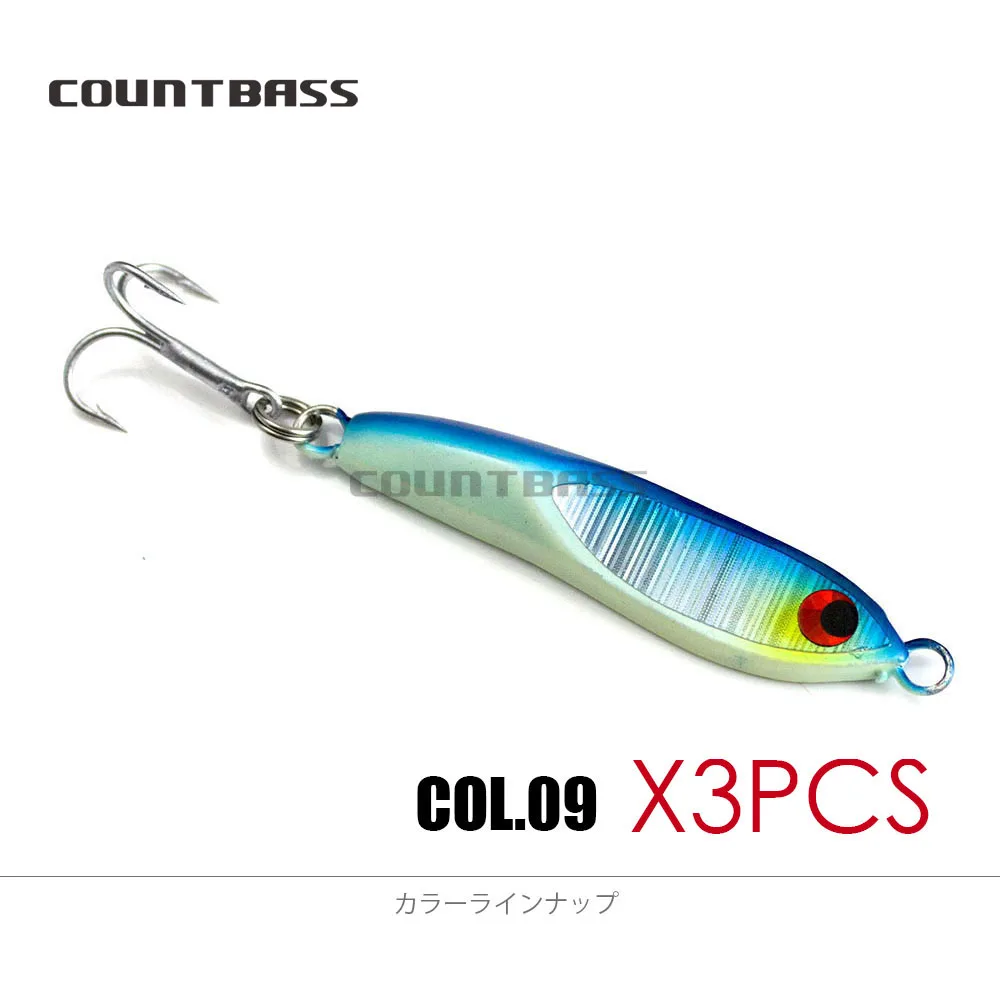Count bass 3pcs 16g 0,6 oz Glow Sea Bass Jig mit Drillings haken, Micro Jigging Angel köder, Mini Metal Jig Angel köder – Detail 13