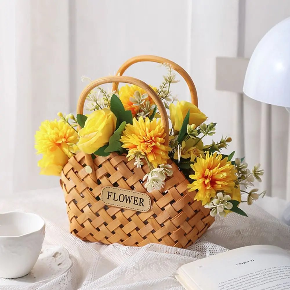 Girl Basket Wicker Baskets Basket Wicker Or Bamboo Baskets Cachepot For Flowers Bamboo Basket Decorative Flower Baskets