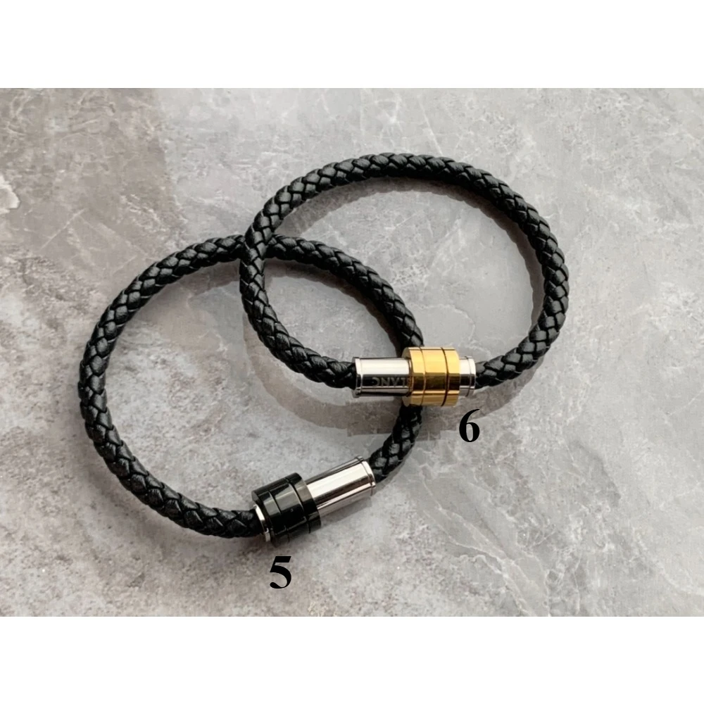 سوار MB عصري للرجال - سلسلة جلدية من الفولاذ المقاوم للصدأ | هدية مثالية #3