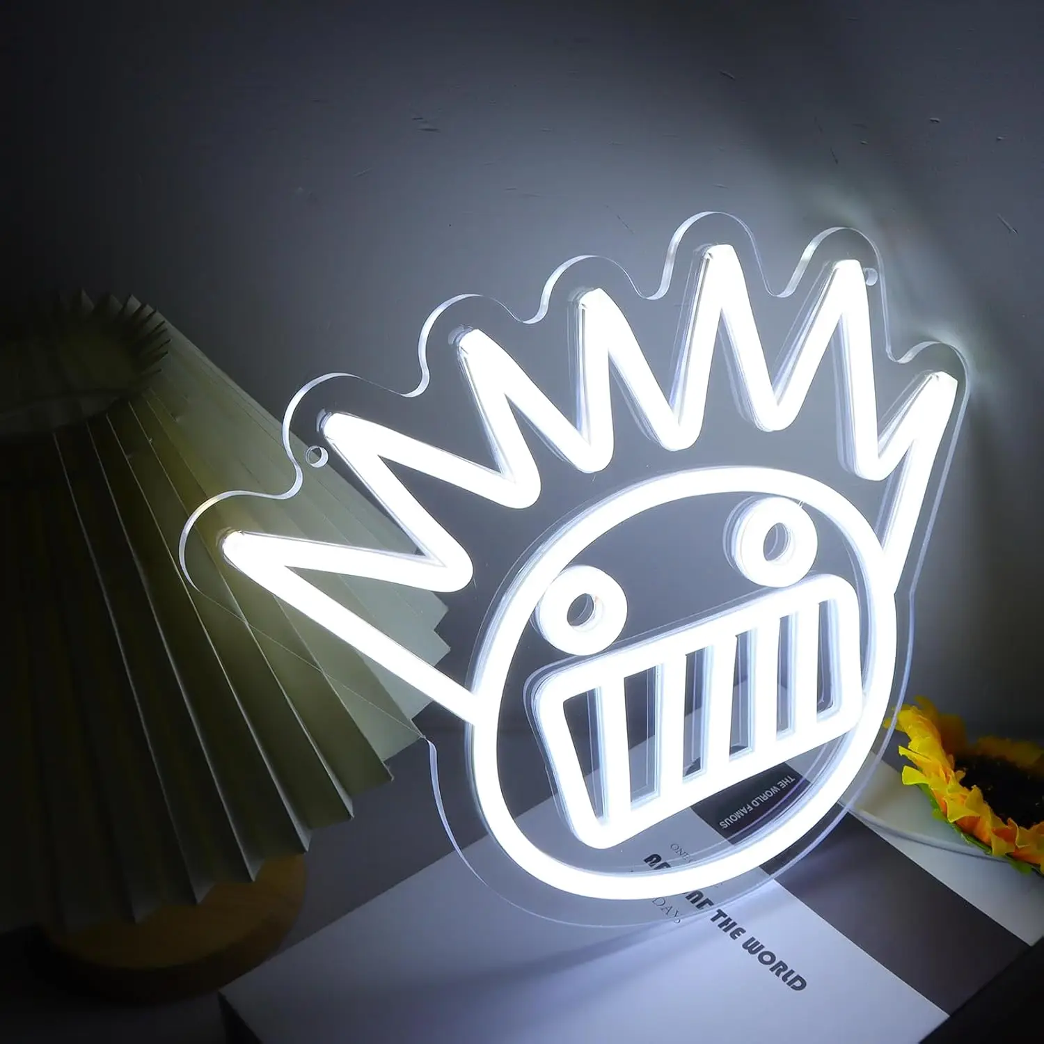 طفل غاضب النيون LED كول ضوء النيون عكس الضوء لغرفة النوم رجل الكهف بار حانة مطعم الموسيقى استوديو جدار ديكور مروحة هدية