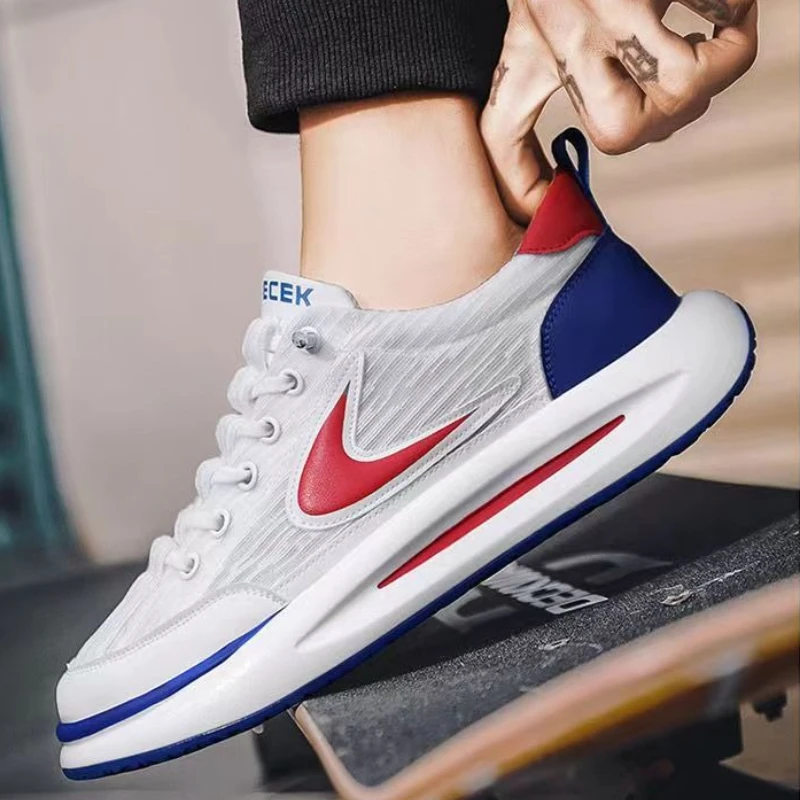 

2025 Men's Slip-On Casual Sneakers Mesh Breathable Heightening Platform Shoes Luxury Designer Men's Loafers Кроссовки Мужские