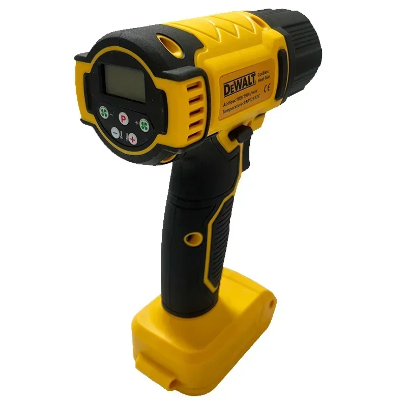 Dewalt display digital pistolas de ar elétricas sem fio pistola de calor com 3 bocais industrial psiquiatra embalagem pistola de ar quente para 20v bateria