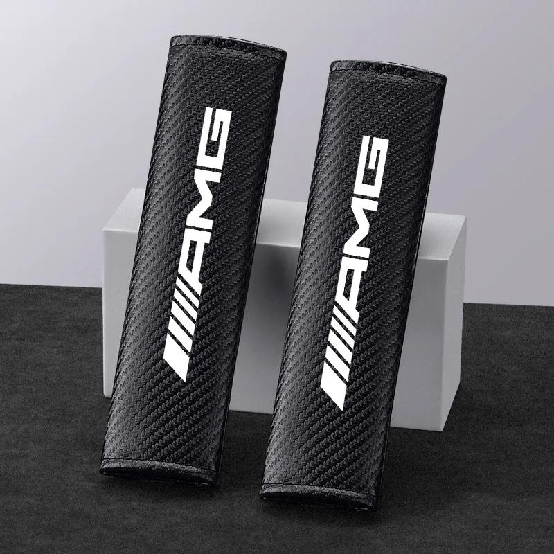 

2Pcs Carbon Fiber Seat Belt Shoulder Cover Protection Pads For Mercedes Benz AMG W204 W205 W203 W211 W212 W213 W201 W210 W124