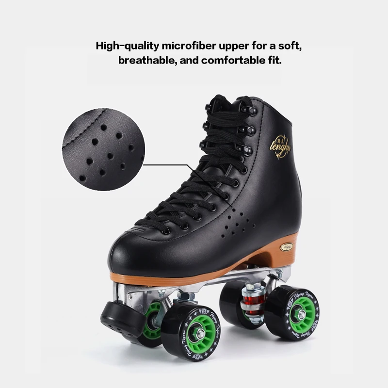 Quad Roller Skates with Alloy Base Adjustable Pro Wheels Lightweight