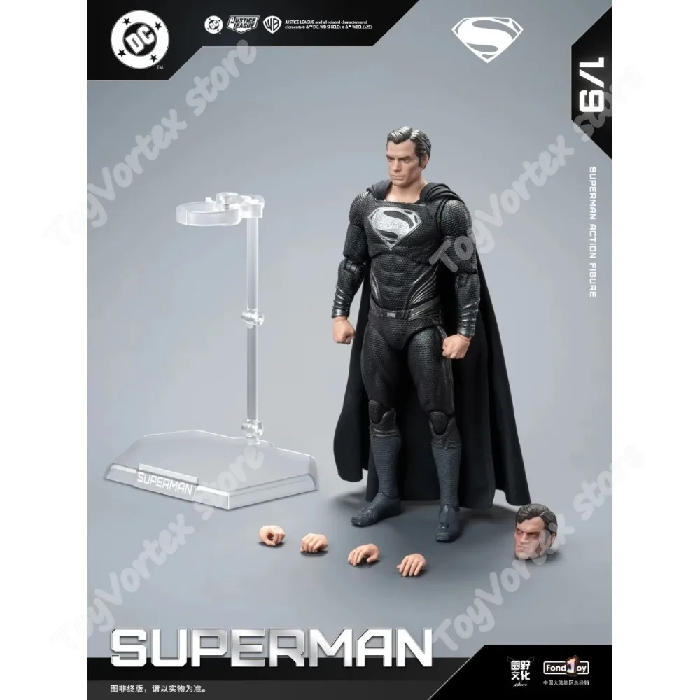

NEW 2025 Fondjoy Black Superman 2.0 1/9 Action Figure DC Zack Snyder Justice League Anime Figurine PVC Statue Model Kid Toy Gift