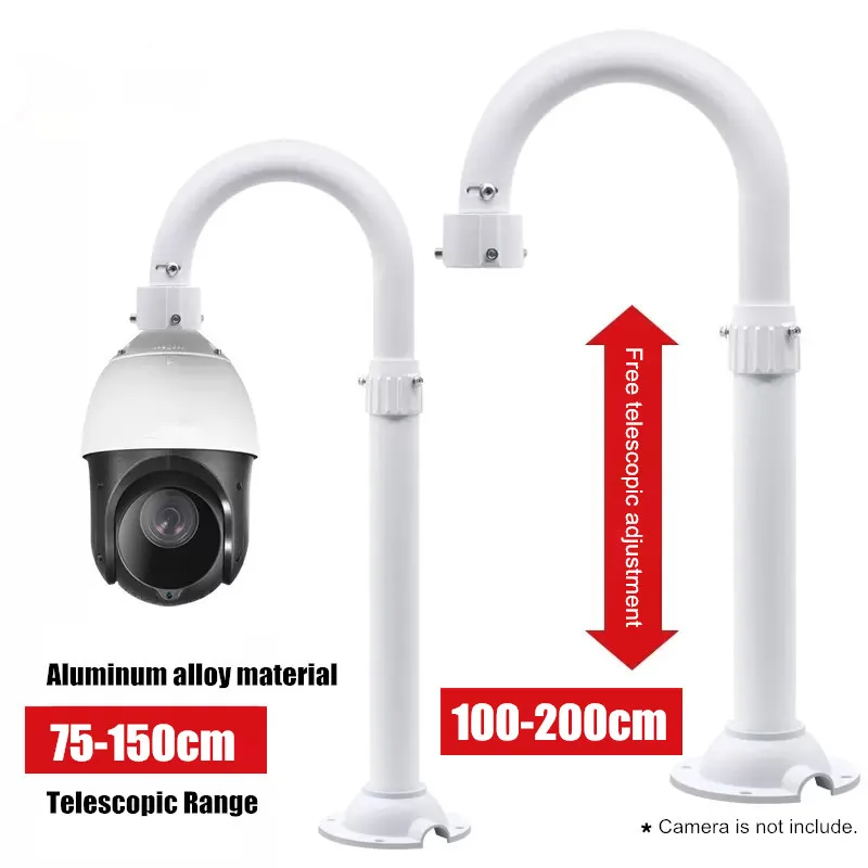 U-Type Lengthened Thickened Universal High Speed Dome PTZ CCTV Camera Bracket 75-150CM 1M-2M Super Long Vertical Mounting Stand