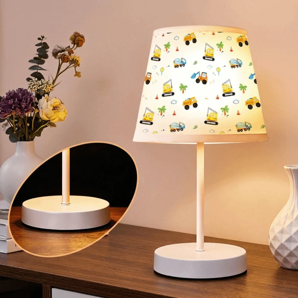 Soft Fabric Car Table Lamp Non-Glare Lighting Lightweight Material Kids Night Light Cozy Soft Glow Cartoon Appearance