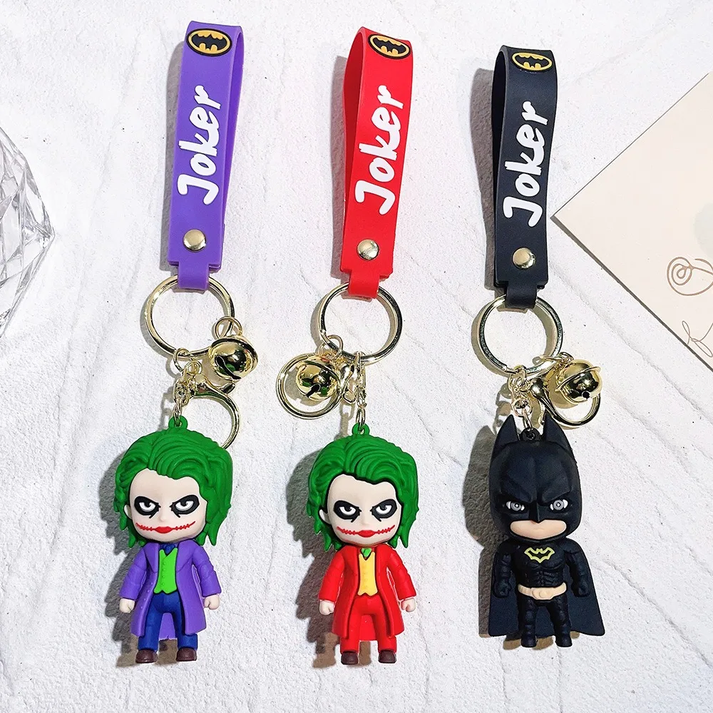 3D Joker PVC Schlüsselanhänger Horror-Clown Anhänger Autoschlüsselhalter Taschendekoration Geschenk – Detail 5