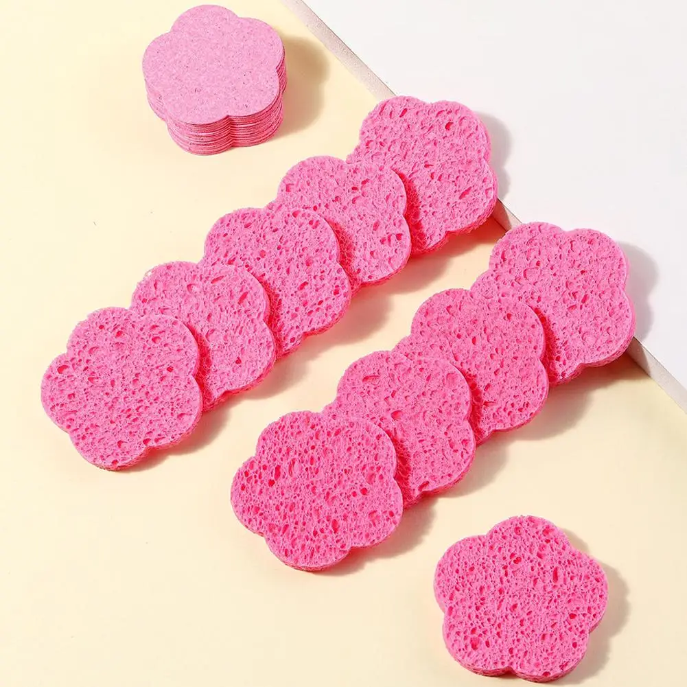 Toalla de lavado de cara Natural comprimida en forma de corazón creativo oso amor ciruela esponja cara Puff Facial SPA masaje eliminación de maquillaje grueso