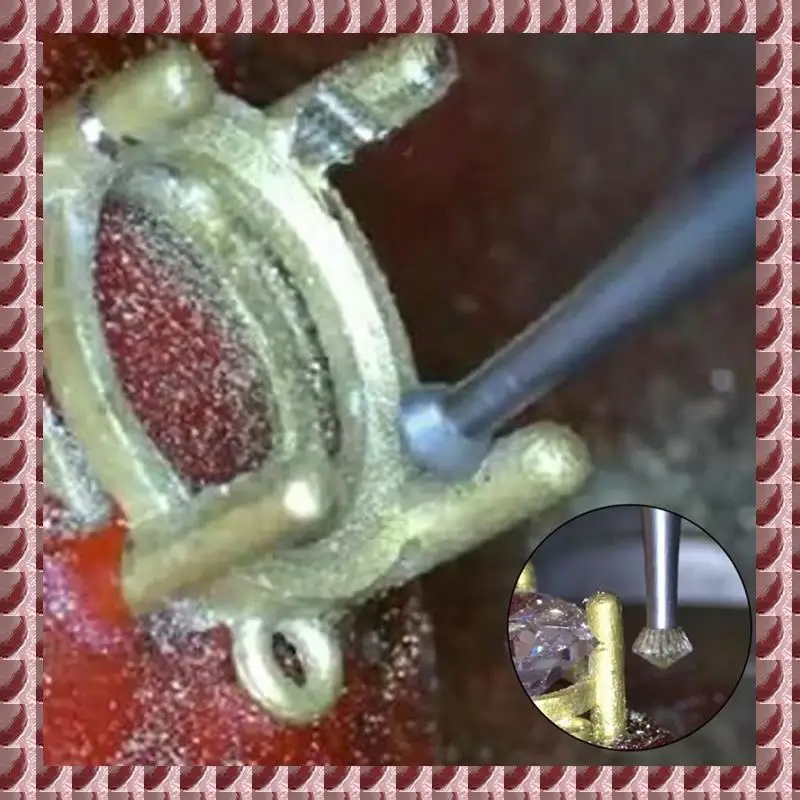 A95G 12 Pcs 90º Hart Burr - 3/32Inch Shank 90 Degree Heart Burs Jewelry Engarving Bits Lapidary Burr Set
