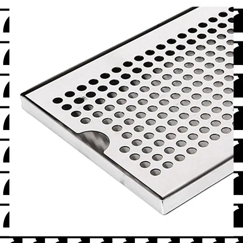 A44U Stainless Steel Drip Tray For Bar, Rectangular Water Catching Tray, Oil Draining Tray, 50X17.5X1.5Cm