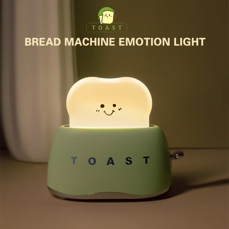 New Toast Night Light Cute little Bread Lamp Breastfeeding portable light with timer is still a great gift for kids and friends