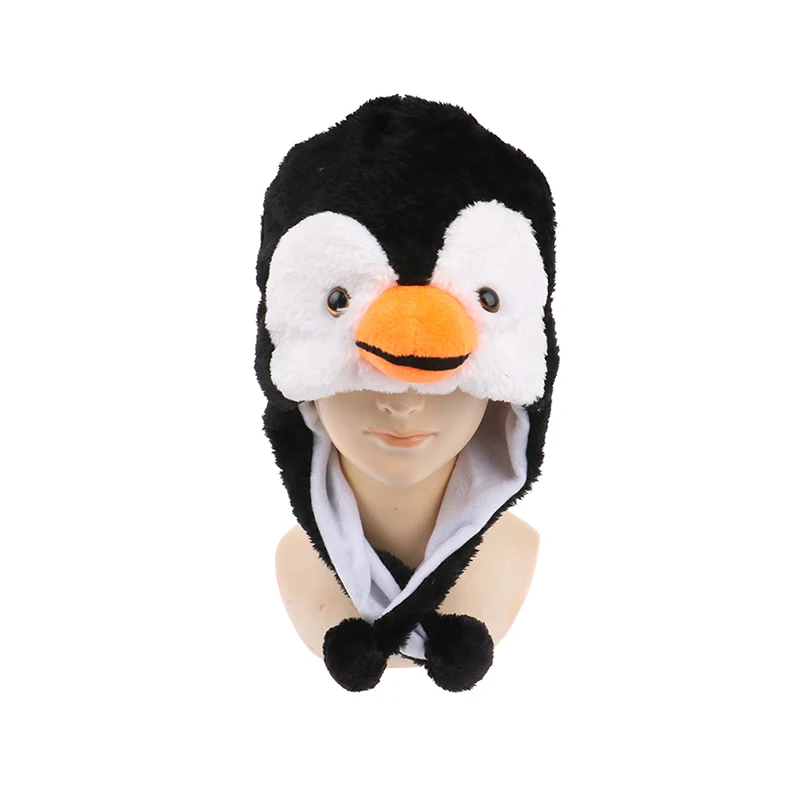 1PC Cartoon Animal Penguin Mascot Plush Warm Cap Hat Warmer Cute Winter Hat Warm Fitting Windproof Hat