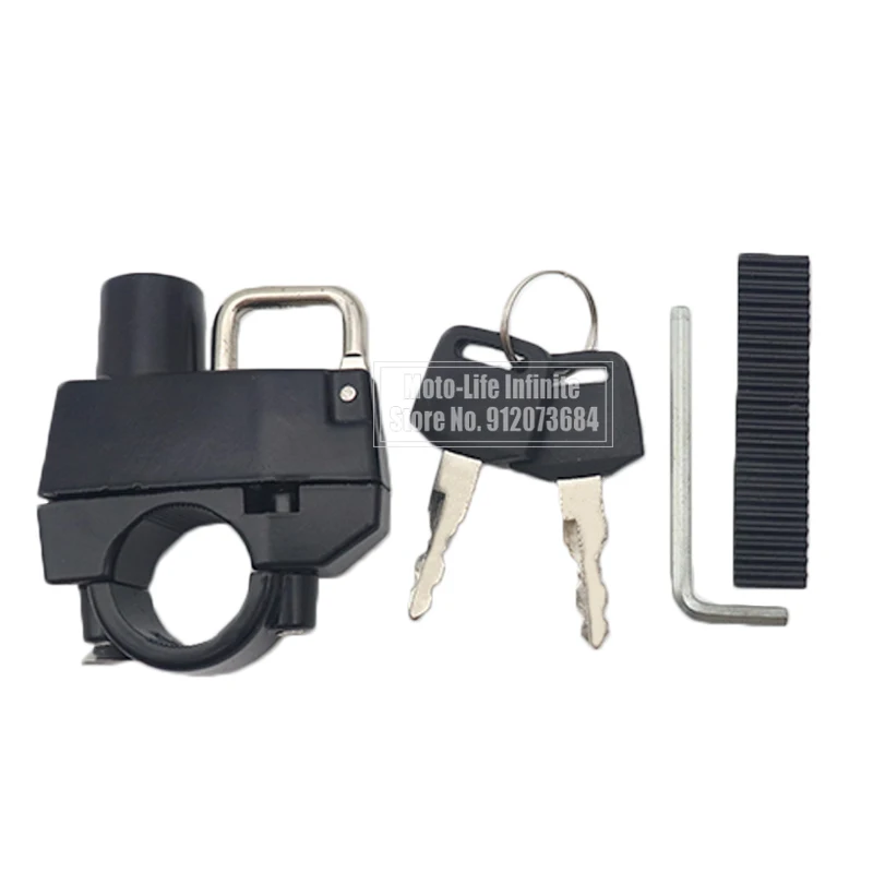

Shockproof Safety Motorcycle Helmet Lock Anti-Theft Bicycle Helmet Security Locks with 2 Key and Installation Tool Candado Casco
