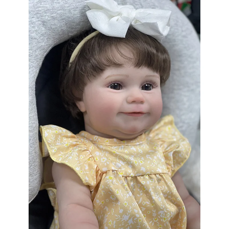 50CM Maddie Newborn Full Vinyl Girl & Cloth Body Reborn Baby Doll 3D Skin with Visbile Veins Collectible Art Doll Christmas Gift