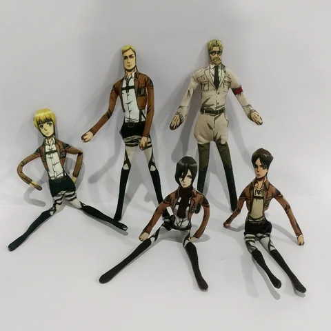 타이탄 Eren Jaeger 코스프레 봉제 인형 바디 와이어 해골 액션 인형 액세서리 장식품 선물에 대한 애니메이션 공격
