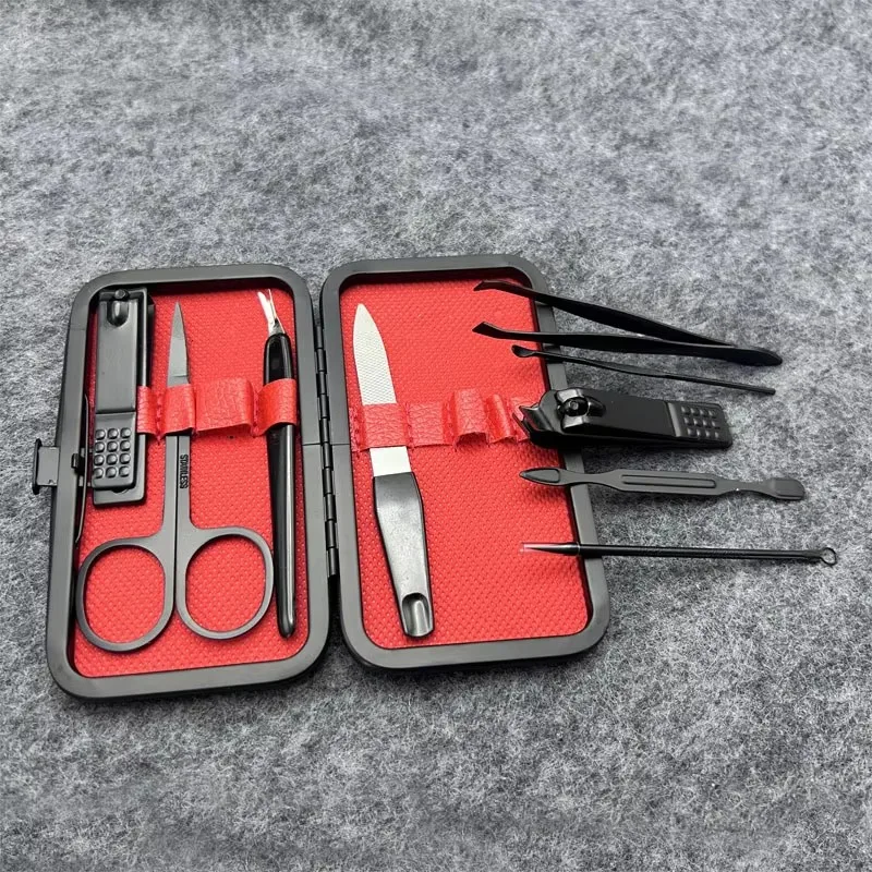 1 Set Nail Clipper Manicure  Stainless Steel Manicure Kit Nail Set With Box Cutters Care Kit Beauty Tools Tools Portable Groomin