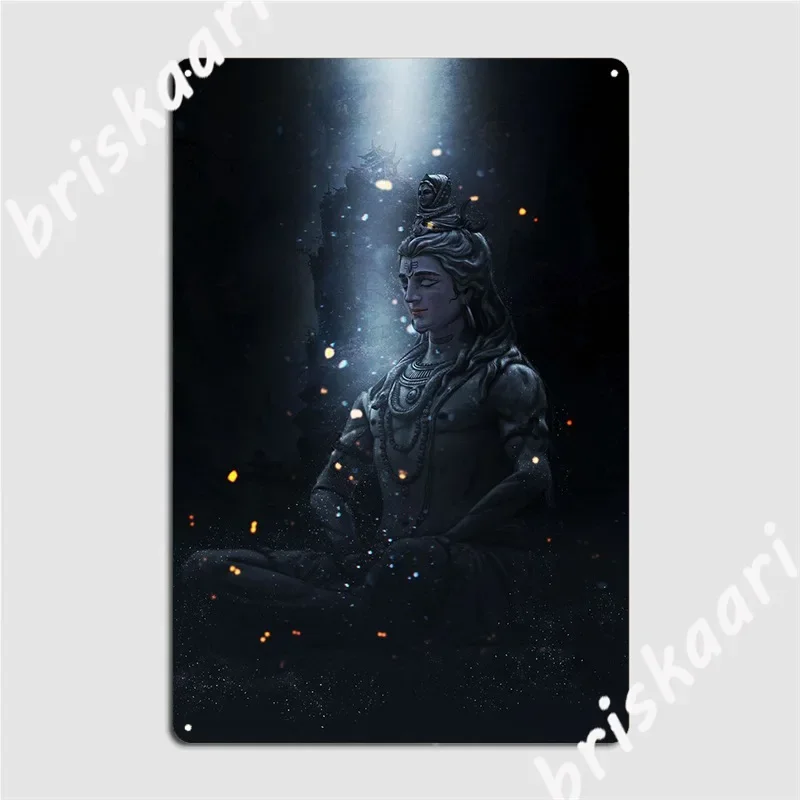 Spiritual Shiva Metal Sign Club Bar Cave Classic Wall Decor Tin Sign Posters