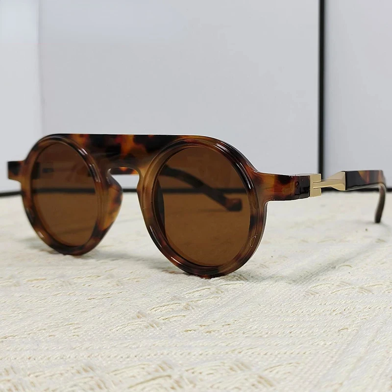 

Small Frame Round Punk Sunglasses Men Women 2025 Luxury Brand Vintage Circular Shield Eyewear For Male Shades UV400 Protection