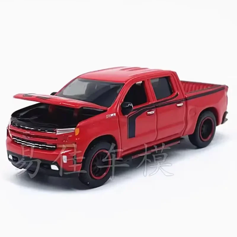 

Diecast AW 1/64 Scale 2019 Silverado LTZ Z71 Pickup Truck Red Simulation Alloy Car Model Collection Display Ornament Toy Gift