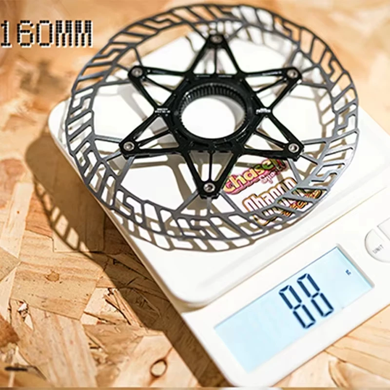 

Chaser Bike Сверхлегкие средние стопорные диски Велосипедные тормозные диски Колодки Гравийные легкие диски 160 мм/140 мм 83 г без запирающихся крышек