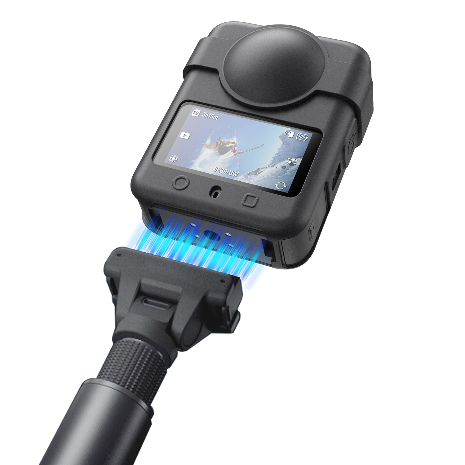 حافظة من السيليكون لـ DJI OSMO 360 حافظة واقية مضادة للصدمات مع غطاء عدسة لملحقات حافظة واقية للكاميرا DJI OSMO 360