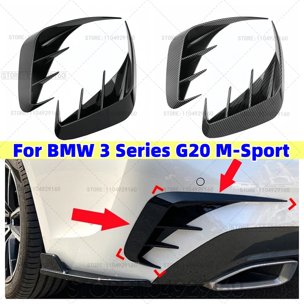

Car Rear Bumper Lip Spoiler For BMW 3 Series G20 M-Sport 320e 330e 318i 320i 325i 330i 340i 2019-2022 Air Vent Outlet Cover Trim