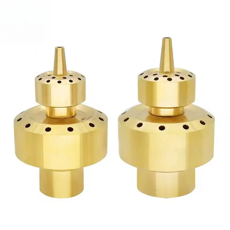 

【Popular】Brass Double Layer Flower Column Fountain Nozzle Jet Spray Head DN25 DN40 For Garden Park Pond Landscape Commercial