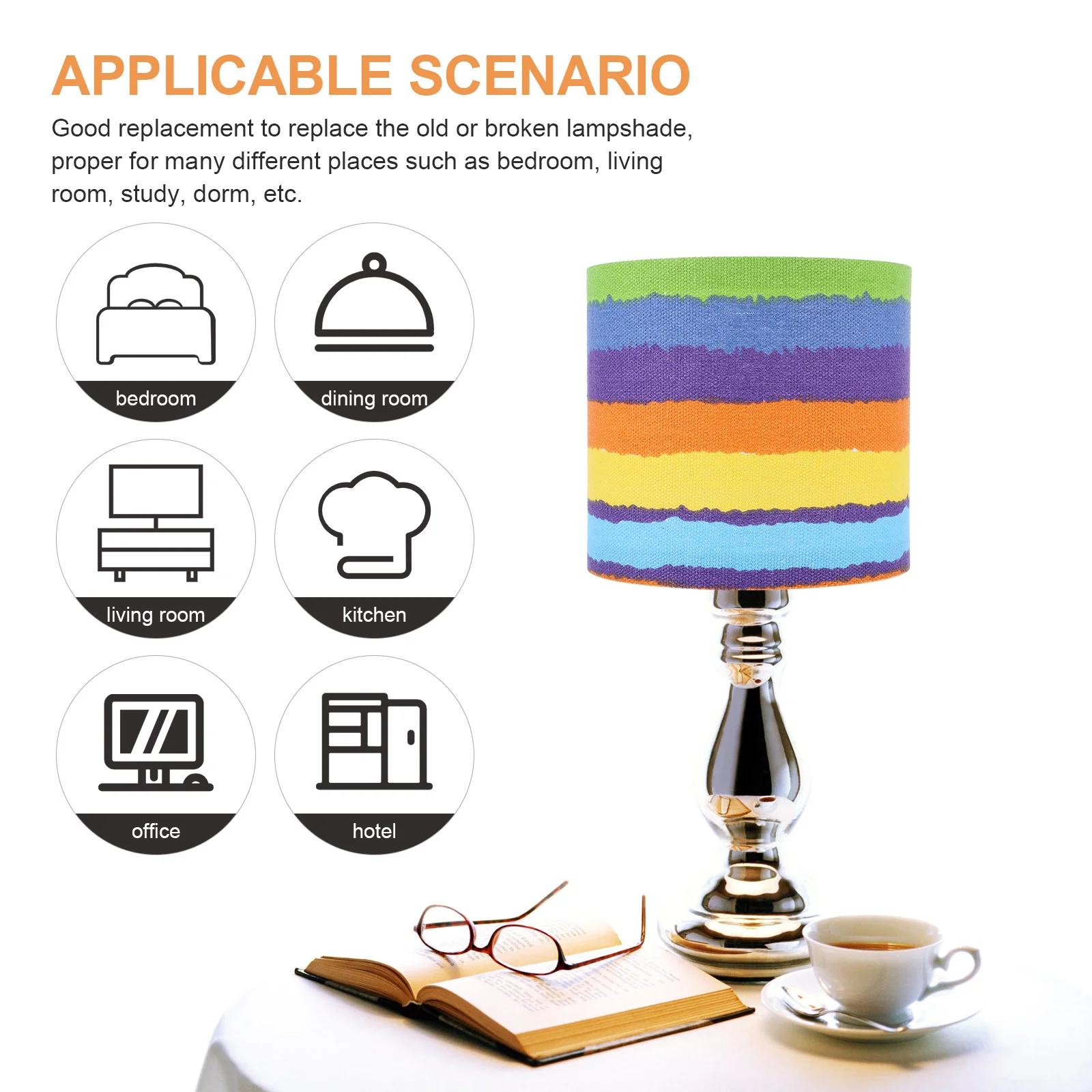 

Foldable Lampshade Detachable Design Easy Install For Bedroom Living Room Replacement Sturdy Iron Frame Light Cover