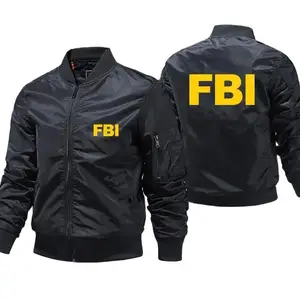 FBI United States FBI Shield Mens Bomber Zipper Jacket Male Casual Pilot  Coat Unisex Zipper Pilot t shirt Clothing Plus Size 7XL - AliExpress