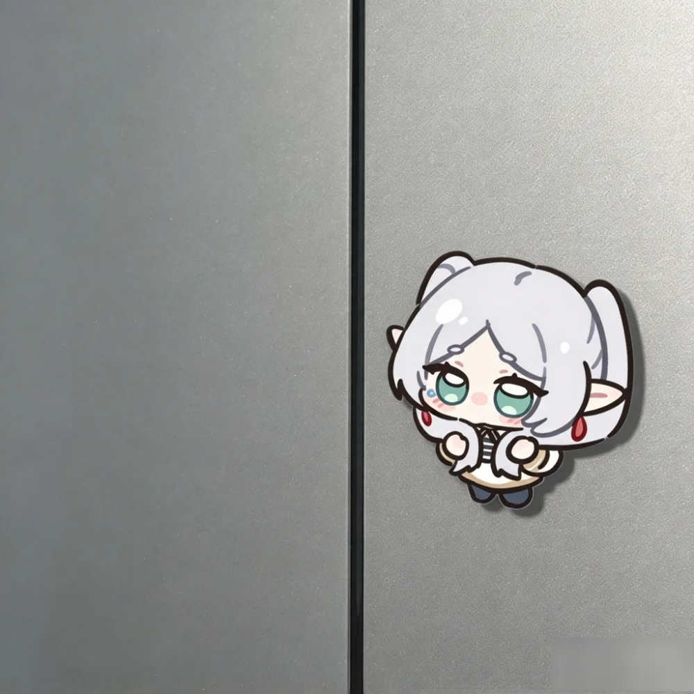 Cartoon Anime Acrylic Refrigerator Stickers With Multiple Cute Expressions Flat Magnetic Refrigerator Stickers Kitchen Decoratio