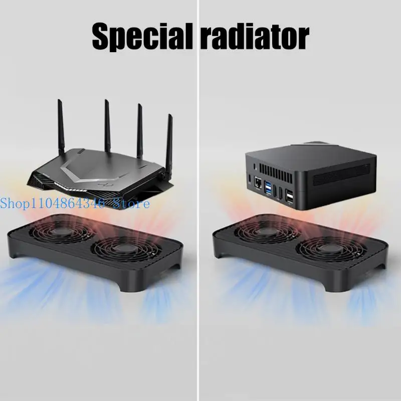 5asd Stackable Computer Cooling Rack With 14cm High Speed Fans Optimized For Router Heat Dissipation