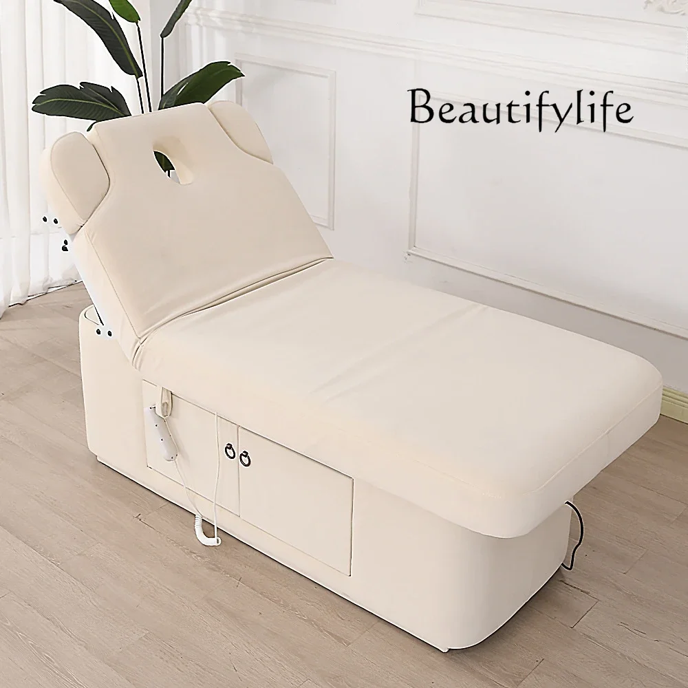 Latex electric beauty bed, special massage bed for beauty salon, constant temperature heating bed, tattoo embroidery eyelashes