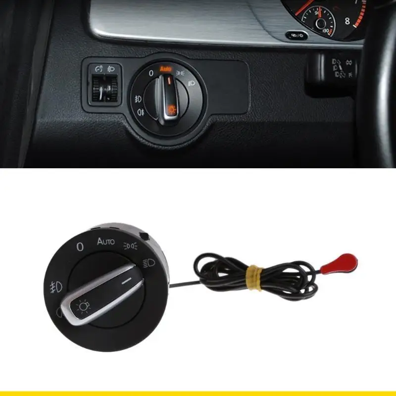 

SZCH Easy Installation Car Headlight Control Switch Control Fog Lamp Knob for Golf 5 6 MK5 MK6 Toura