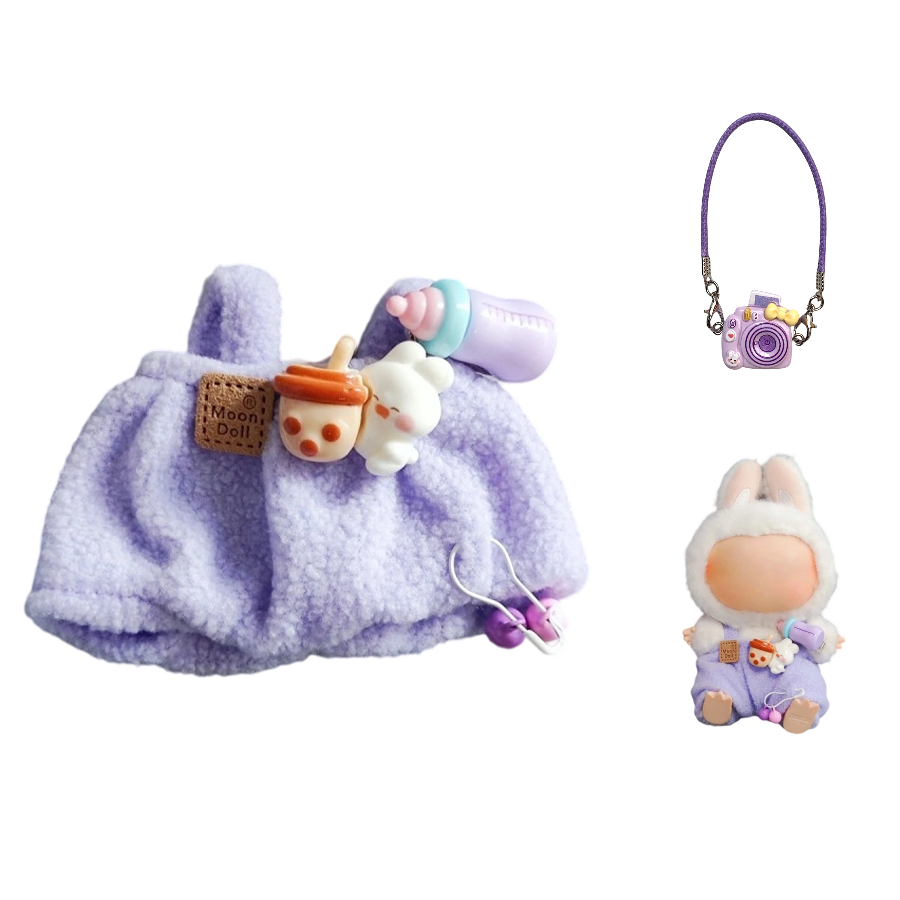 

15cm clothes for labubu Only for 1st & 2nd Gen Dolls - Mystery Box with Fashion Outfits, Baby Bottle Accessories