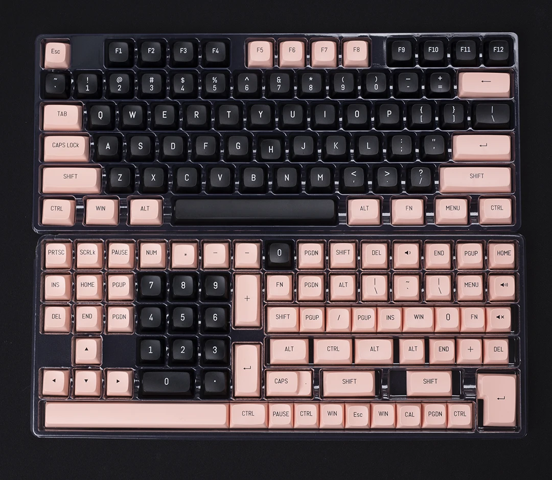 149 Keys Similar Cherry CSA Profile Keycaps For Mx Switch Mechanical Keyboard Double Shot PBT Keycap Pink Black Key Caps Custom