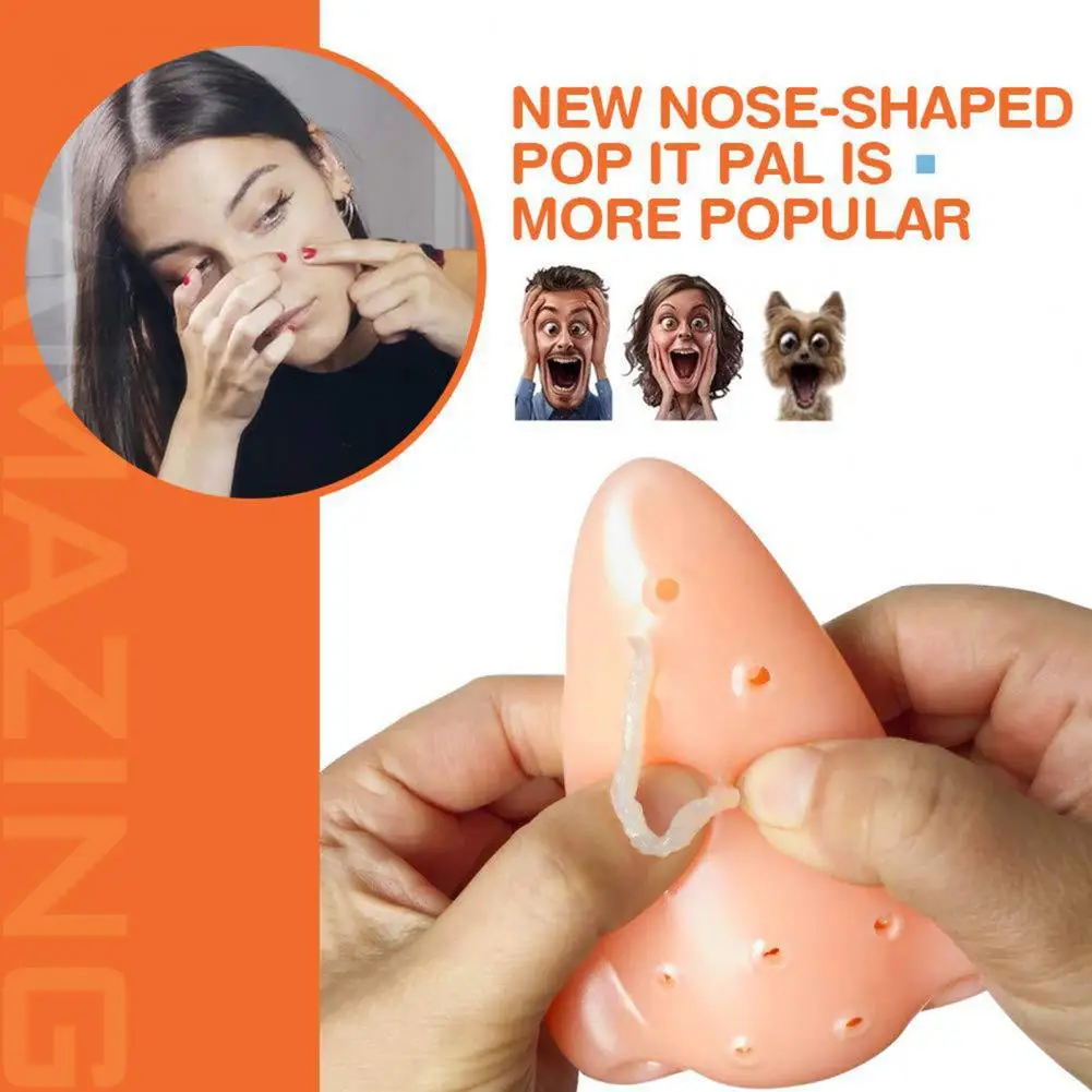 

Nose Acne Popping Toy with 30ML Refill Solution Stress Relief Nose Pimple Squeeze Fidget Toy Skin Picking Alternative Nose Toy