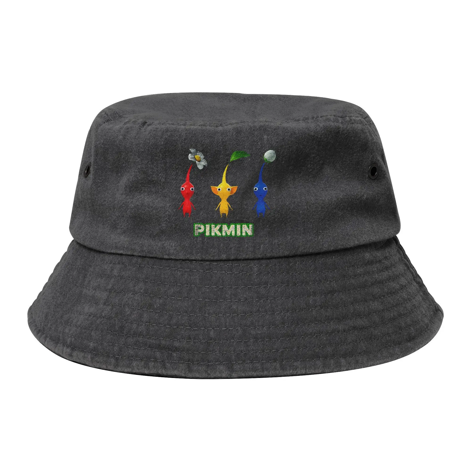 

Trendy Trio Simple Pikmin Denim Bucket Hats Unisex Packable Outdoor Sports Fishing Hat Summer Beach Hatwear Panama Hat