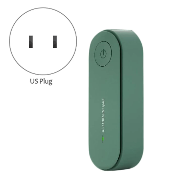 Plug in Air Purifier for Home Cleaner Mini Air Ionizer to Remove Smoke Portable Deodorizer Air Freshener Green US Plug